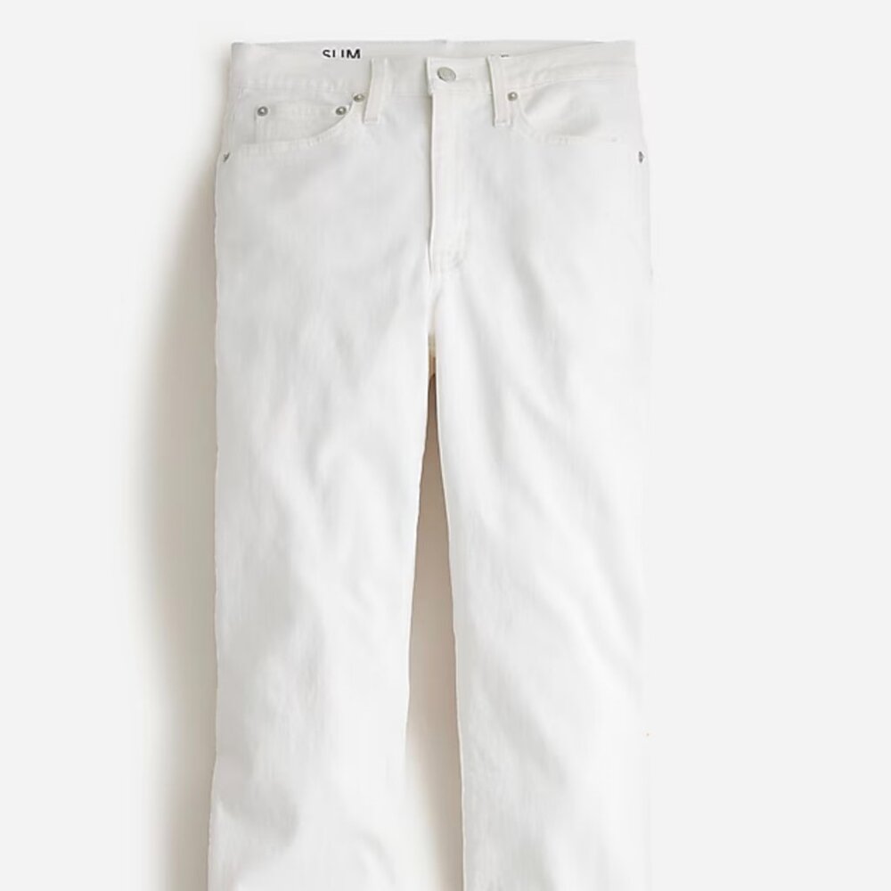 J. Crew Slim Boyfriend Jean in White (Size 31)